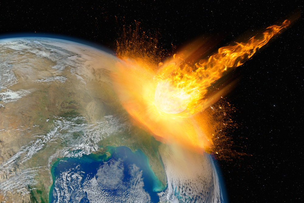 Dangerous,Asteroid,Hits,Planet,Earth,,Total,Disaster,And,Life,Extinction,